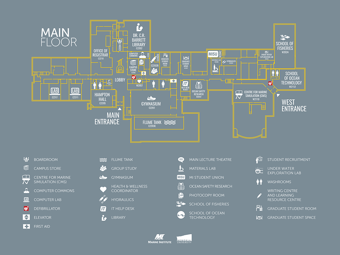 MI Campus Map Main Floor