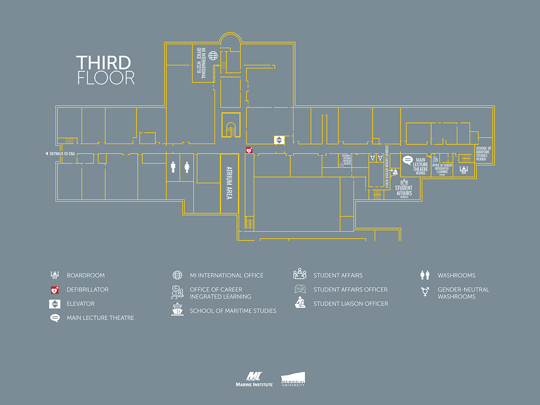 MI Campus Map Third Floor