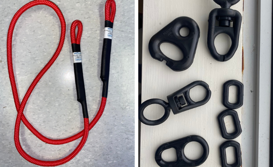 Coastline cordage and plastic weak links